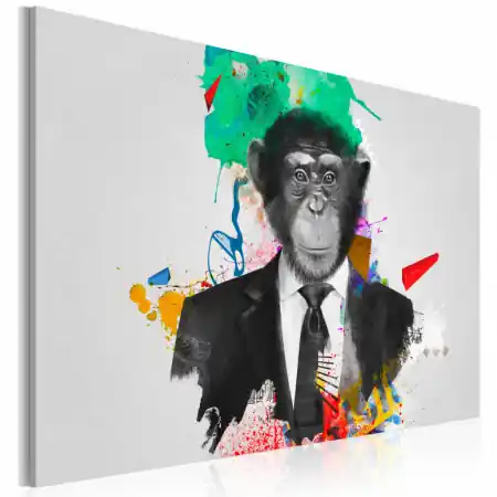 Ofertă limitată Tablou - Mr Monkey 120x80 cm
