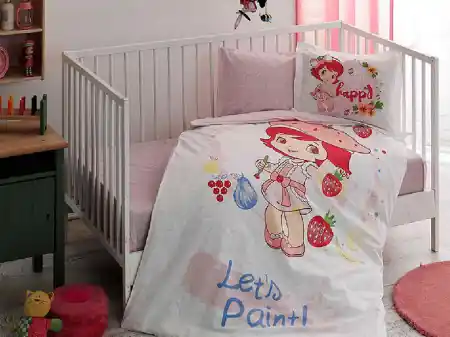 Lenjerie Patut Bebe Strawberry Shortcake (Bumbac 100%) Ofertă