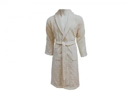 Halat de Baie Jacquard Velour, Pentru El, Demore Cream Ieftin