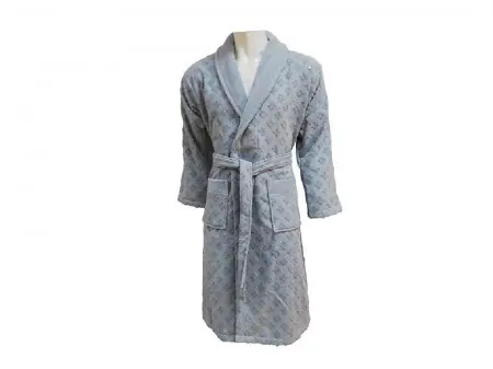 Halat de Baie Jacquard Velour, Unisex, Clerica Blue Nu rata