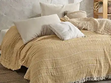 Cuvertura Pique Etno Hardal 220x240 cm (Bumbac 100%) Disponibil imediat