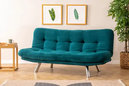 Cel mai bun preț Canapea Extensibila, 3 Locuri Misa Small Sofabed Petrol Verde