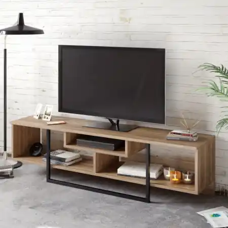 Comoda TV Asal (150) - Walnut, Negru Comandă acum