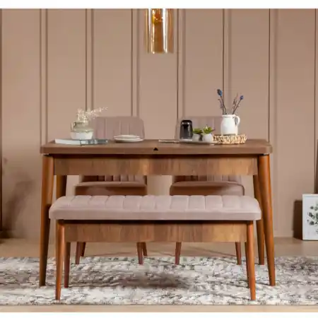 Retur ușor Set Masa Scaune Vina - Walnut