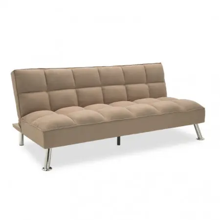 Ofertă specială Canapea extensibila 3 locuri Rebel cu material textil de culoare bej-maro 189x92x82cm