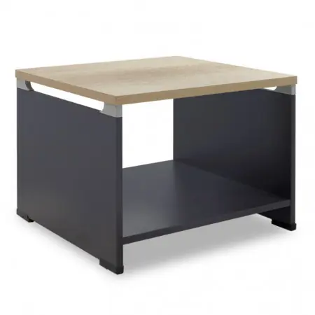Reducere extra Masuta de cafea Lotus din stejar - gri inchis 60x60x45cm