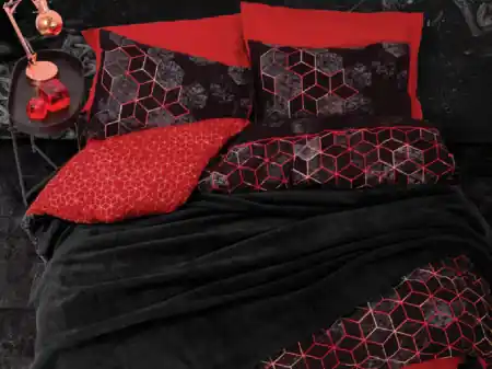 RESIGILAT Set Lenjerie si Patura Cubo (Bumbac 100%) Mai ieftin
