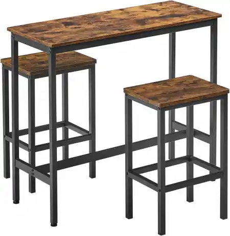 Set Masa si Scaune tip Bar Vasagle, 100x40x90cm/30x40x65cm Preț mic