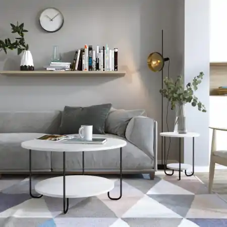 Masuta de Cafea Corro Coffee Table - Alb Reducere extra