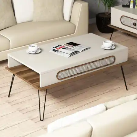 Calitate înaltă Masuta de Cafea Ekol - Crem