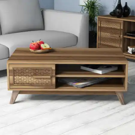 Masuta de Cafea Ayla - Walnut Calitate înaltă