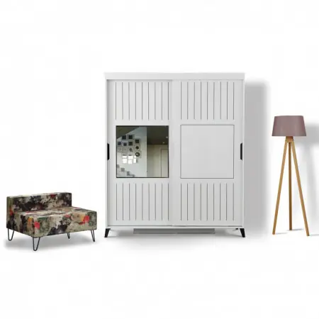Reduceri Dulap Pasific Home Fuga - 180 Parlak Beyaz Dolap
