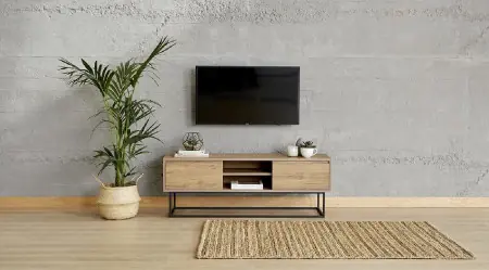 Reducere extra Comoda TV Laxus 140 - Walnut