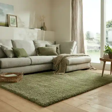 Premium Covor Feather Soft Verde Olive 120X170 cm, Flair Rugs