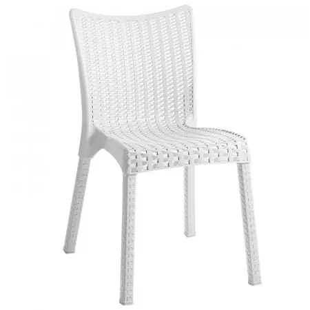 Preț promoțional Scaun exterior Confident plastic culoare alba