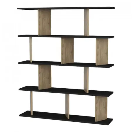 Ofertă limitată Biblioteca Ratu sonoma - negru 120x24.6x141cm