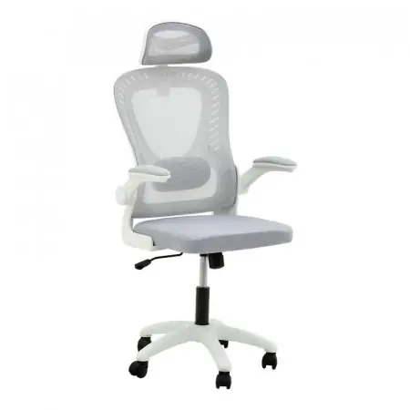 Scaun de birou manager Delilah plasa gri deschis Reducere