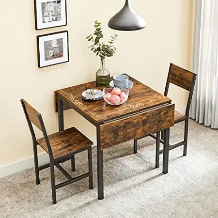 Calitate înaltă Masa Dining extensibila, Vasagle, Negru , 120x78x75 cm