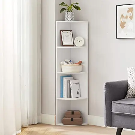 Biblioteca, Vasagle, Alb, 129.5x30x30 cm Reduceri