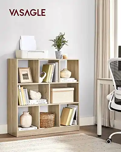 Biblioteca, Vasagle, Natural, 100x97.5x30 cm Retur gratuit