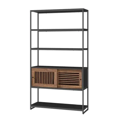 Biblioteca Vasagle Gri 100x35x180 cm Super ofertă