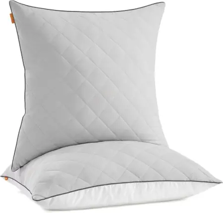 Mai ieftin Set de 2 perne vara iarna reversibila Songmics Gri 80x80x18 cm (Polyester 100%)