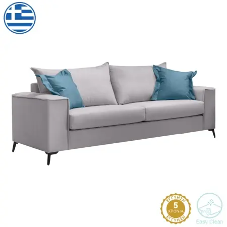 Canapea cu 3 locuri Verona 3 Pako World Gri 225x93x100 cm Cumpărături sigure