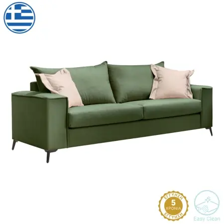 Canapea cu 3 locuri Verona 3 Pako World Verde inchis 225x93x100 cm Ofertă specială