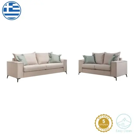 Set 2 canapele cu 2 locuri Verona x2 Pako World Verde deschis 225x93x100 cm Lichidare de stoc