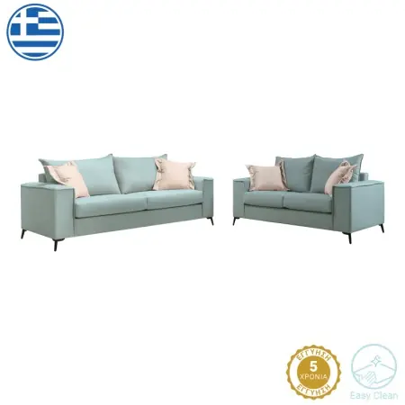 Reducere de preț Set 2 canapele cu 2 locuri Verona x2 Pako World Verde deschis 225x93x100 cm