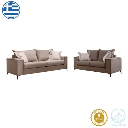 Disponibil imediat Set 2 canapele cu 2 locuri Verona x2 Pako World Mocha 225x93x100 cm