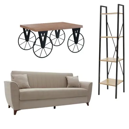 Retur gratuit Set mobilier studenti 3 buc Living Pako World Bej 222x80x85 cm