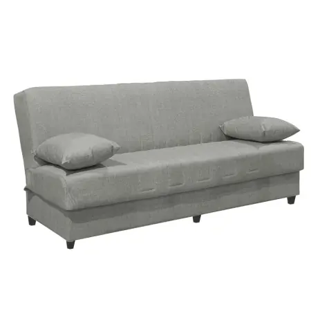 Canapea cu 3 locuri cu spatiu de depozitare Romina Pako World Gri deschis 190x75x85 cm Premium