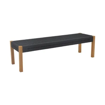 Bancuta de gradina Uma Boho Pako World Negru 120x45x40 cm Livrare expres