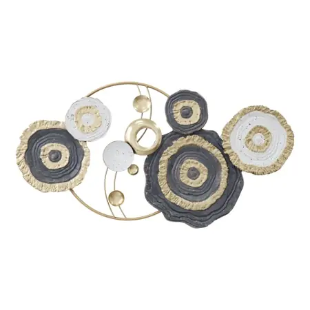 Decoratiune de perete din metal Cirsus Pako World Auriu 91x49x4 cm Cumpără online