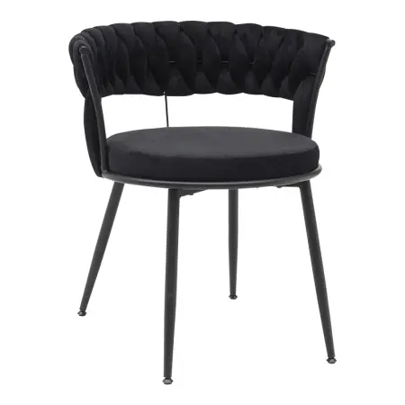 Vezi acum Scaun catifea Alkia Pako World Negru 60x57x68 cm