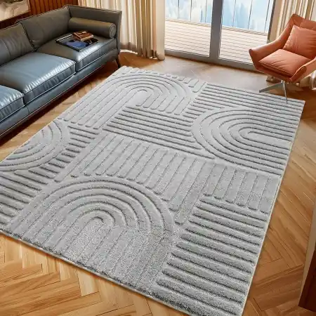 Covor traversa Art Argintiu boho 80x150 cm Lichidare de stoc