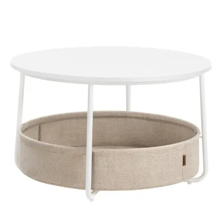 Discount Masuta de cafea Vasagle Alb 75x75x45 cm