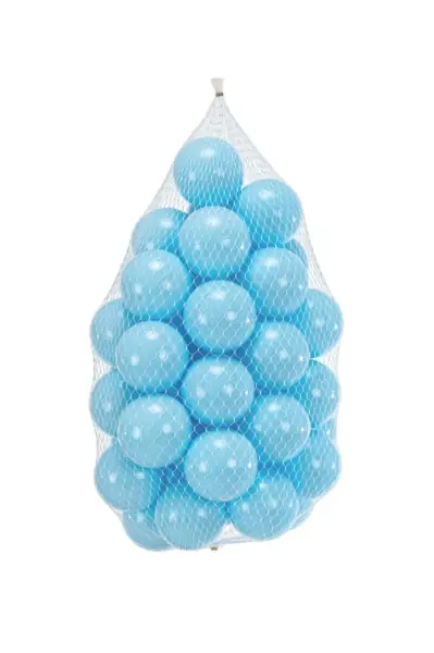 Ieftin Set 50 de bile plastic Albastru 7x7x7 cm