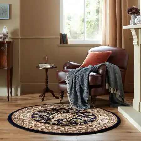 Covor rotund Sincerity Royale Sherborne Albastru 133X133 cm, Flair Rugs Comandă acum