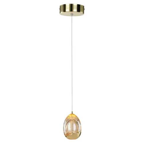 Preț redus Pendul modern auriu minimalist cu led Huelto