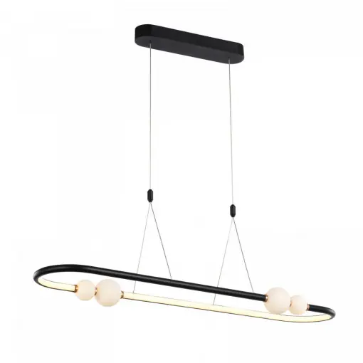 Lichidare de stoc Lustra moderna neagra cu led Lausanne