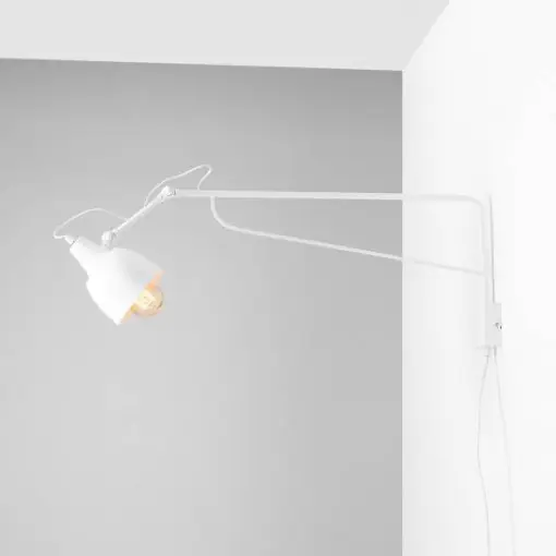 Aplica perete moderna alba din metal tip lampa Soho L Ofertă limitată