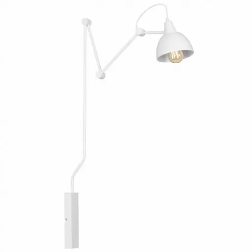 Aplica perete moderna alba ajustabila din metal tip lampa Aida L Retur gratuit
