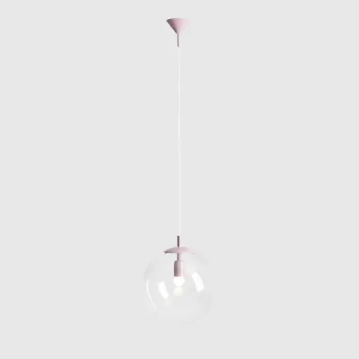 Retur ușor Pendul modern mov cu glob de sticla transparenta Globe