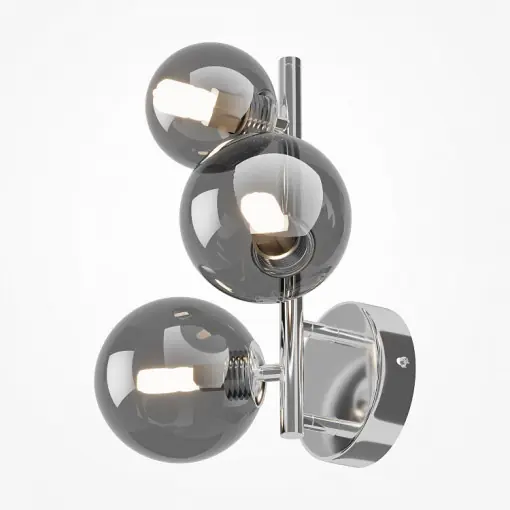 Aplica perete moderna chrome cu 3 globuri de sticla Maytoni Dallas Preț mic