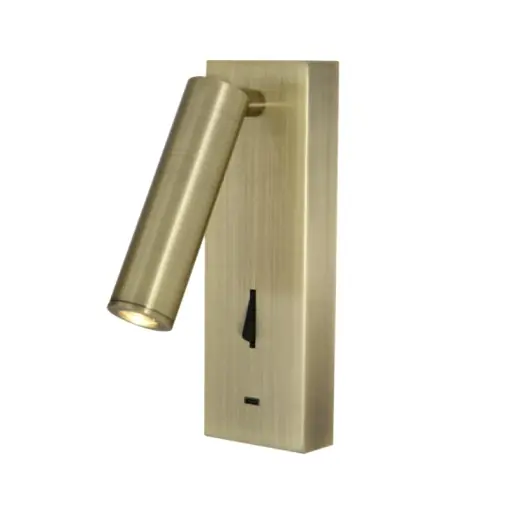 Aplica perete de citit 3W 3000K Alama antichizata Incarcator tip C TARIFA III 8987 Doar azi