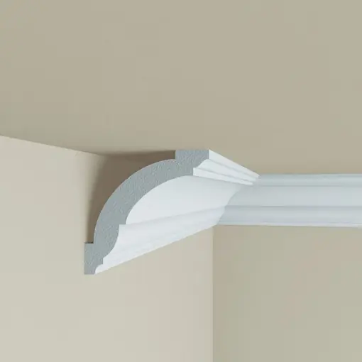 Cornisa decorativa din polimer rigid C7 - 7.8x6.6x200 cm Plată sigură