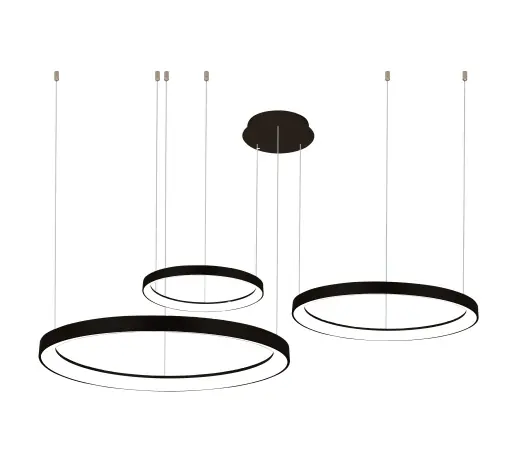 Plată securizată Lustra AGNES PENDANT 38+58+78 Dimabil LED CCT Negru