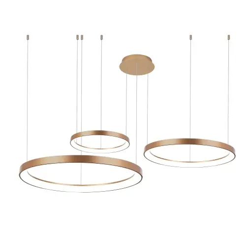 Disponibil imediat Lustra AGNES PENDANT 38+58+78 Dimabil LED CCT Auriu